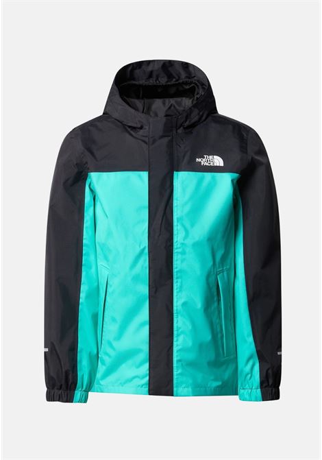 Black and aqua green Antora Rain Jacket for boys and girls THE NORTH FACE | NF0A7ZZPPIN1PIN1